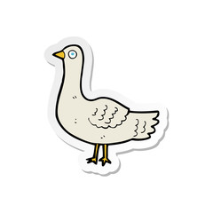 sticker of a cartoon bird