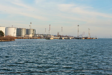 Fototapeta na wymiar sea port landscape