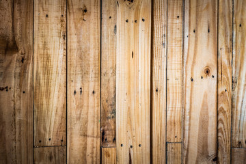 Background wall made of wood There are signs of nailing and strange wood patterns. Suitable to be used as background images.