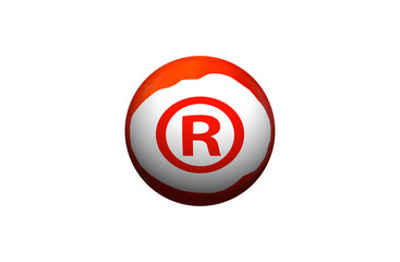 copyright icon on white background