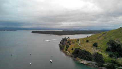 Aerial view of Mt Maunganui skyline, New Zealand