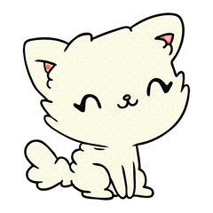 cartoon cute kawaii fluffy cat