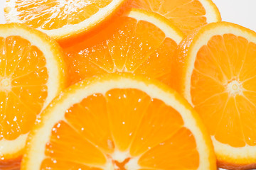 Orange sliced on a white background