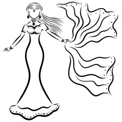 Lovely girl in indian dress and jewelery