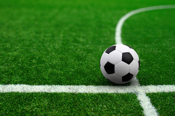 Soccer ball on the field