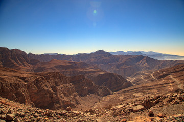 Fototapeta na wymiar view of mountains (Jebel Jais) 02