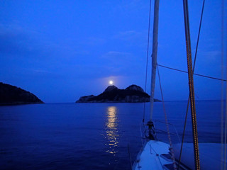 evening on the yacht