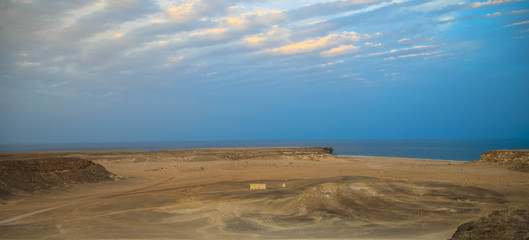 Aussicht auf Turtle Beach, Ras al Jinz Oman