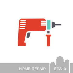 Electric hammer drill icon