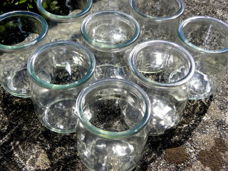 small empty jars