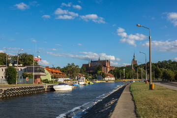 Marina in Frombork at summer, Warminsko-Mazurskie, Poland