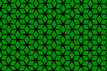 Fototapeta premium Geometric cubic grid seamless pattern