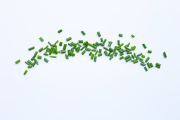 Green onions isolated on white