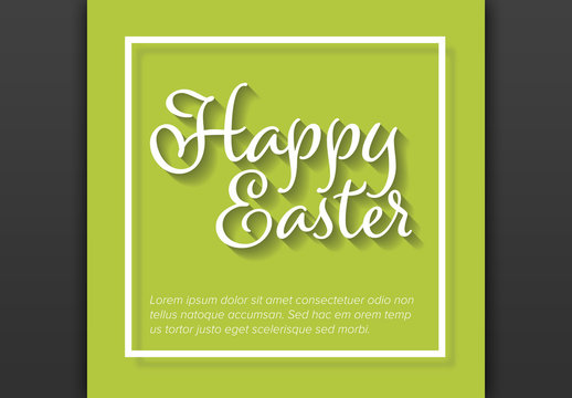 Square Easter Card Layout