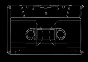 Compact Audio Cassette Architect blueprint 