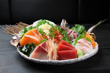 fresh sashimi plate - obrazy, fototapety, plakaty