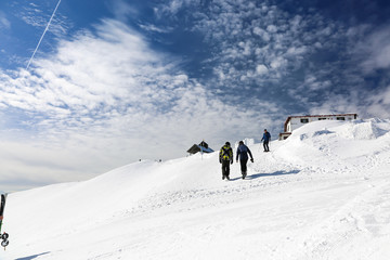 Fototapeta na wymiar Schneelandschaft in den Alpen