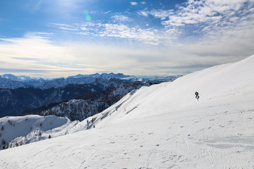 Schneelandschaft in den Alpen