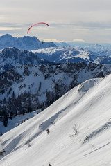 Schneelandschaft in den Alpen
