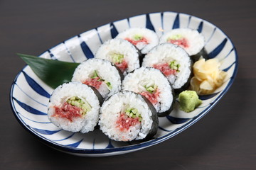 Salted plum sushi roll