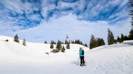 Schneelandschaft in den Alpen
