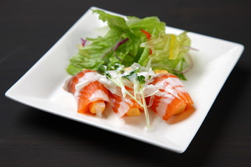 salmon cheese carpaccio