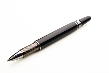 Black luxury pen isolated on whute background