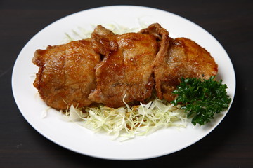 ginger fried pork on rice