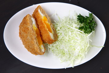 Fried Poached Eggs 