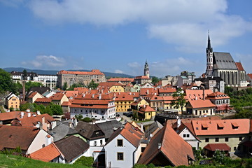 Naklejka na ściany i meble View of the town of Czech Krumlov, registered in the UNESCO World Heritage List, Slide-City