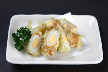 Chikuwa with cheese in the hole TEMPURA