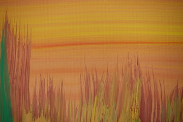 Abstract drawing painted with gouache.