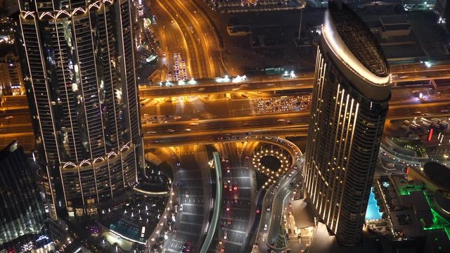 Urban Metropolis Skyscraper Buildings and Freeway Interstate Roads Street City