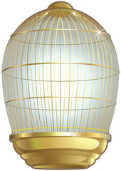 Golden bird cage.