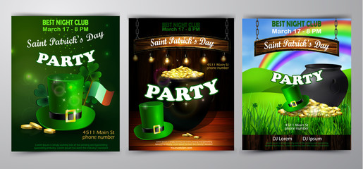 Vector St. Patrick s Day poster design template