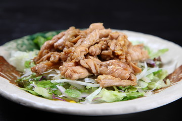 pan fried chicken neck meat