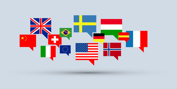 mondo, bandiere, europa, lingue	