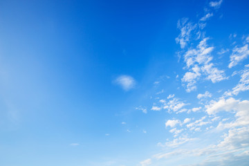 Naklejka na ściany i meble blue sky and clouds view, natural background