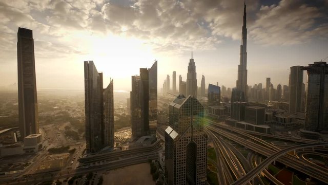 Futuristic Urban Architecture Infrastructure Metropolitan Cityscape Skyline