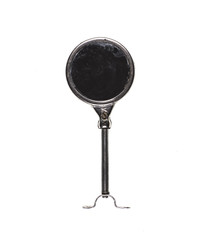 vintage car side mirror on a white background