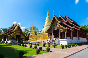 Naklejka premium Wat Phra Singh is a Buddhist temple in Chiang Mai Thailand