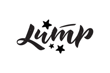 Vector illustration of Jump phrase. Trampoline park concept.
