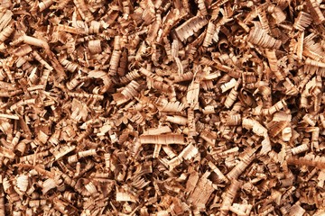 lots of brown wood saw dust