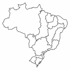 Obraz premium Brazilian hydrographic regions
