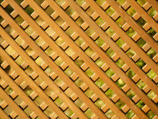 Wooden lattice garden trellis background