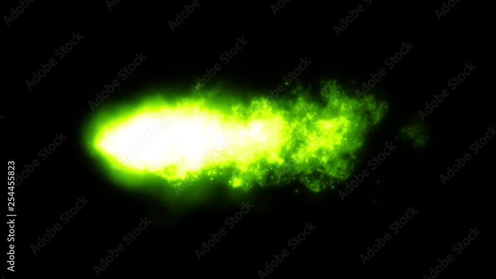Aufkleber shockwave power fire meteor loop/ shockwave power fire meteor loop/ animation of a powerful fire com