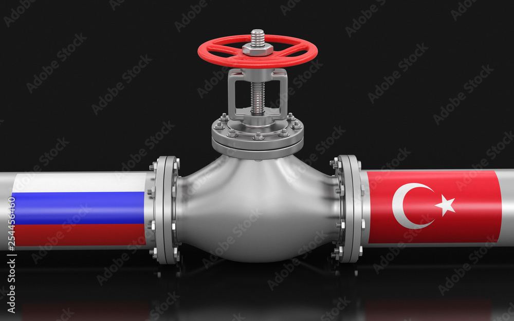 Poster pipeline with flags. image with clipping path