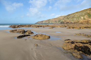 Church Bay in Anglesey North Wales UK at low tide