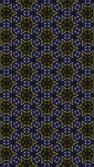 Ornate geometric pattern and abstract colored background