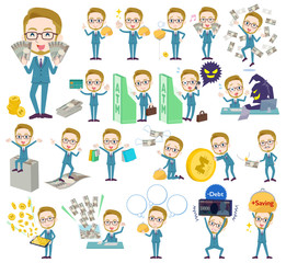 blond hair businessman_money